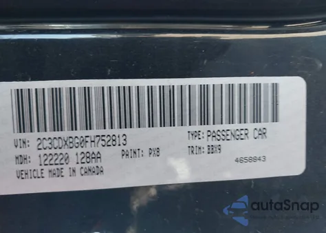 2015 Dodge Charger Se z USA, uszkodzony, nr VIN 2C3CDXBG0FH752813